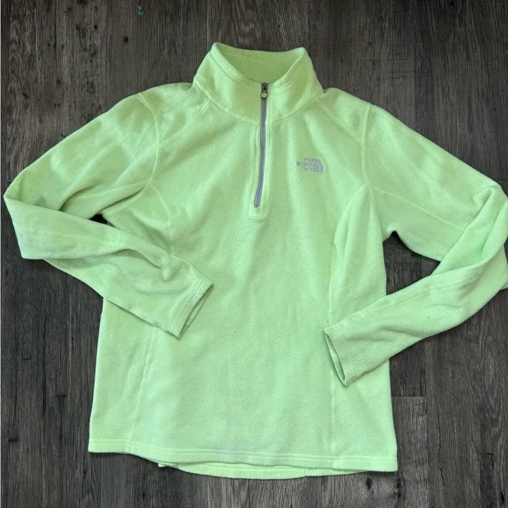 GIRLS NORTH FACE 1/4 ZIP SIZE MEDIUM